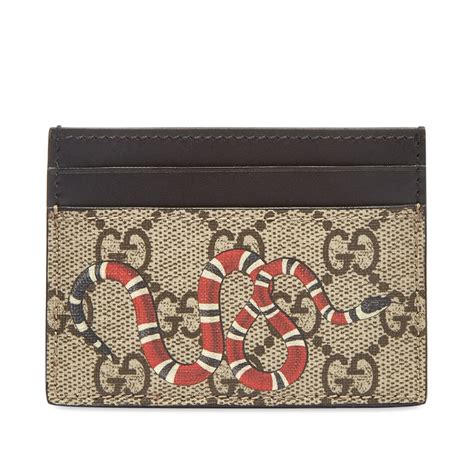 gucci men's snake card holder|authentic Gucci snake wallet.